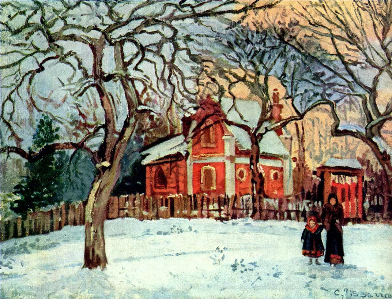 栗の木 ルーブシエンヌ 冬 1872 カミーユ ピサロ油絵
